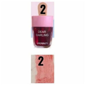 Pack of 6 Dear Darling WardaBeauty Ice Cream Lip & Cheek Tint – Long-Lasting Liquid Tint (Random Colors)