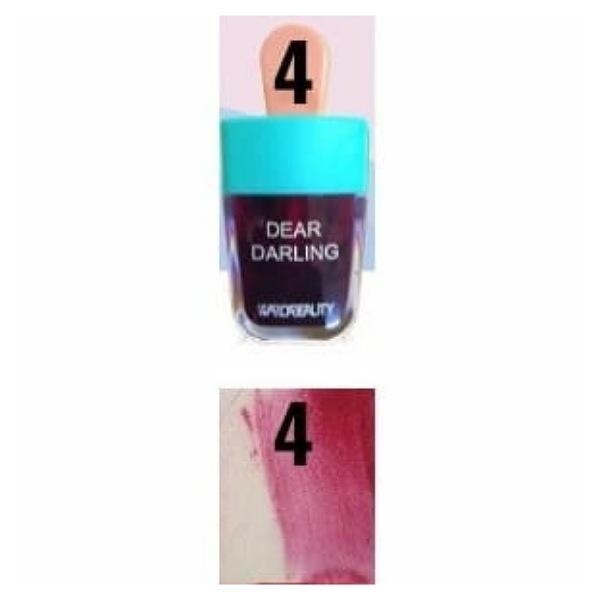 Pack of 6 Dear Darling WardaBeauty Ice Cream Lip & Cheek Tint – Long-Lasting Liquid Tint (Random Colors)
