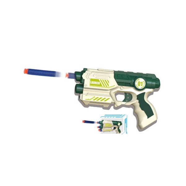 Plastic Soft Bullet Gun Toy – High Quality Soft Bullet Shooting Gun for Kids (Random Color)