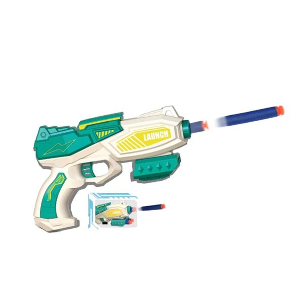 Plastic Soft Bullet Gun Toy – High Quality Soft Bullet Shooting Gun for Kids (Random Color)