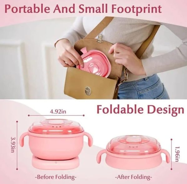 Portable Silicone Wax Warmer – Foldable Electric Wax Heater for Home & Travel
