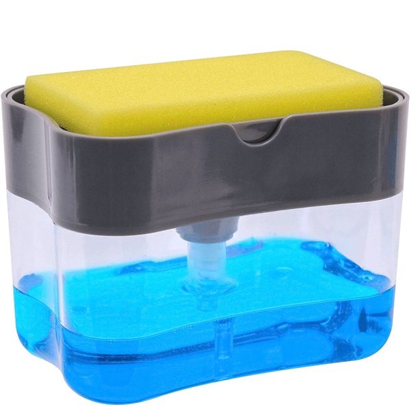 Soap Pump Dispenser with Sponge Holder – Kitchen Sink Liquid Soap Dispenser