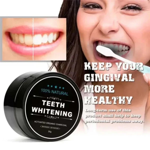 teeth whitening charcoal powder

organic charcoal powder

activated charcoal for teeth

natural teeth whitener

charcoal teeth powder

enamel safe whitening powder

30g charcoal powder

chemical free teeth whitening

natural oral care

teeth stain remover