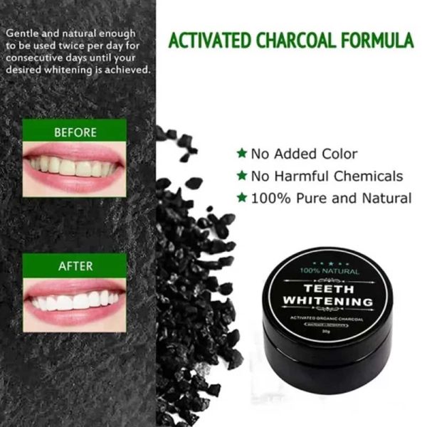 Teeth Whitening Charcoal Powder (Organic) – Natural Activated Charcoal, 30g
