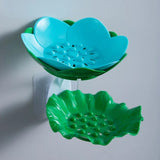 Wall Mounted Double Layer Lotus Flower Shaped Soap Holder – Bathroom Accessory (Random Color)