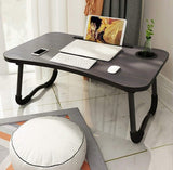 Wooden Foldable Laptop Table – Portable Bed Tray, Study Desk & Drawing Stand (Random Color)