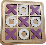 Wooden Tic-Tac-Toe Board Game – Classic XO Strategy Game for Kids & Adults